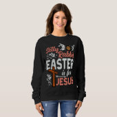 Christian Silly Rabbit Easter For Jesus Men Boys T スウェットシャツ (正面フル)