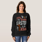 Christian Silly Rabbit Easter For Jesus Men Boys T スウェットシャツ (正面フル)