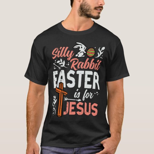 Christian Silly Rabbit Easter For Jesus Men Boys T Tシャツ (正面)