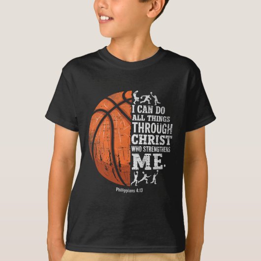 Christian Sketll I Can Do All Things Religious Fai Tシャツ (正面)