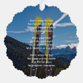 Christian Skiing Skier Memorial Keepsake オーナメントカード (裏面)