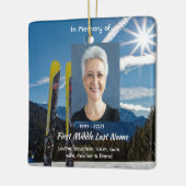 Christian Skiing Skier  Memorial Keepsake  セラミックオーナメント (左)