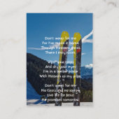 Christian  Skiing Skier  Memorial Keepsake  名刺 (裏面)