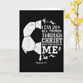 Christian Soccer Faith Graphic Bible Verse Philipp カード (黄色い花)