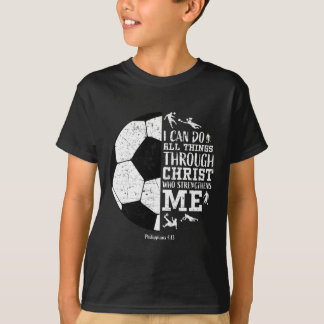 Christian Soccer Faith Graphic Bible Verse Philipp Tシャツ