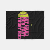 Christian Softll, Hit Hard Run Fast Trust God, Sof フリースブランケット (正面(横))