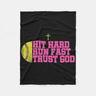 Christian Softll, Hit Hard Run Fast Trust God, Sof フリースブランケット