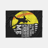 Christian Softll I Can Do All Things Religious Fai フリースブランケット (正面(横))