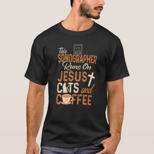 Christian Sonographer  Jesus Coffee  Sonography Tシャツ (正面)