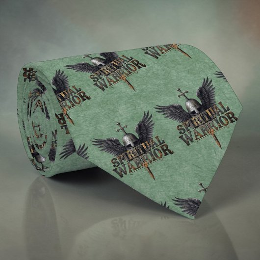 Christian Spiritual Warrior Custom Necktie ネクタイ