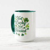 Christian St. Patrick’s Day Shamrock Blessed マグカップ (正面左)
