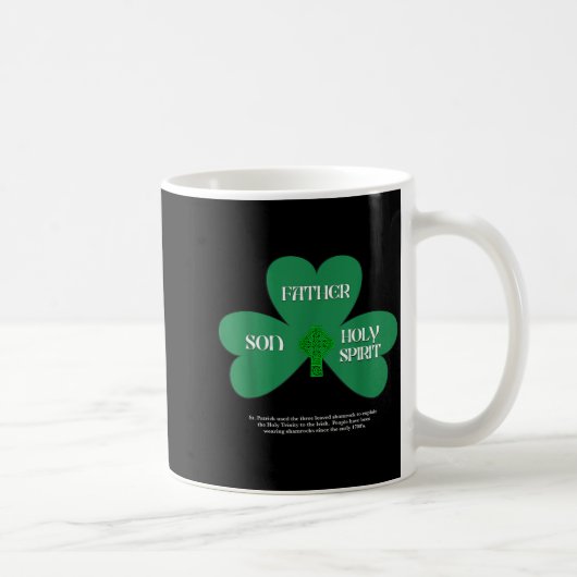 Christian St Patrick's Day Religious Trinity Clove コーヒーマグカップ (右)