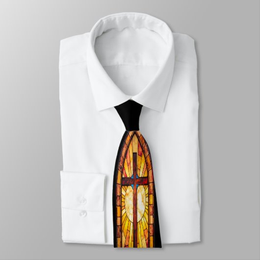 Christian Stained-Glass Cross Tie ネクタイ (タイ)