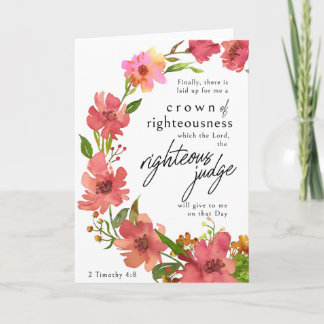 Christian Sympathy Card - Crown of Righteousness カード