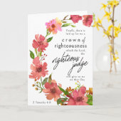 Christian Sympathy Card - Crown of Righteousness カード (黄色い花)