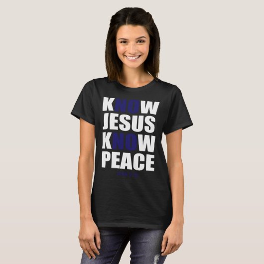 Christian Tees  Know Jesus Know Peace Tシャツ (正面フル)