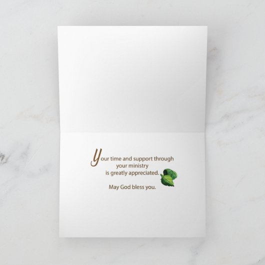 Christian Thank you for Service Personalize Name カード (内部)