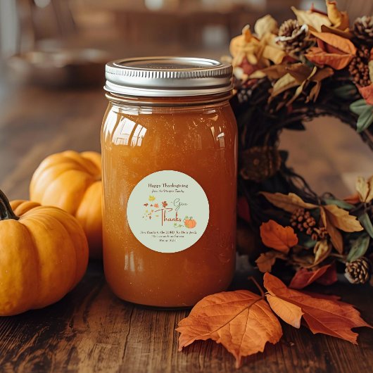 Christian Thanksgiving Bible Verse | Favor Custom  ラウンドシール