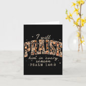 Christian Thanksgiving I Will Praise Him In Every カード (黄色い花)