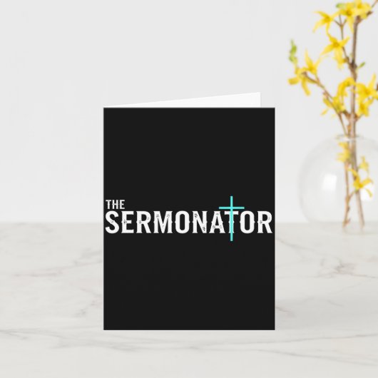 Christian The Sermonator - Pastor &amp; Preacher C カード (黄色い花)