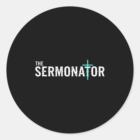Christian The Sermonator - Pastor &amp; Preacher C ラウンドシール (正面)
