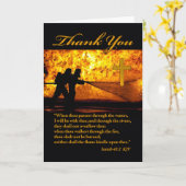 Christian Themed Thank You for Fire fighters カード (黄色い花)