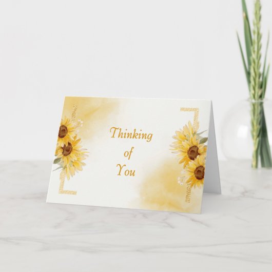 Christian Thinking of You Card with Sunflowers サンキューカード (正面)