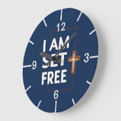Christian Typography Wall Clock ラージ壁時計 (傾斜)