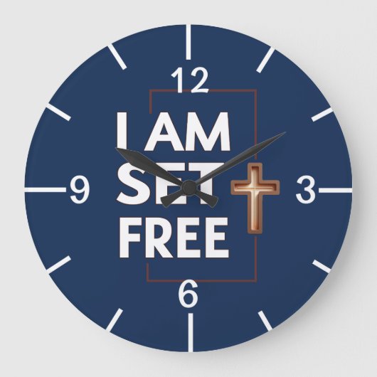 Christian Typography Wall Clock ラージ壁時計 (正面)