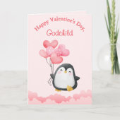 Christian Valentine for Godchild, Personalized  シーズンカード (正面)