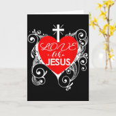 Christian Valentine -love Like Jesus Trendy Heart  カード (黄色い花)