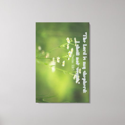 Christian Wall Decor – The Lord Is My Shepherd Psa キャンバスプリント (正面)