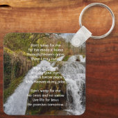 Christian Waterfall Landscape  Memorial Keepsake  キーホルダー (裏面)