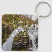 Christian Waterfall Landscape  Memorial Keepsake  キーホルダー (裏面)