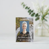 Christian Waterfall Landscape  Memorial Keepsake  名刺 (スタンド正面)
