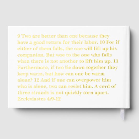 Christian Wedding Guest Book Customizeable  ゲストブック (裏面)