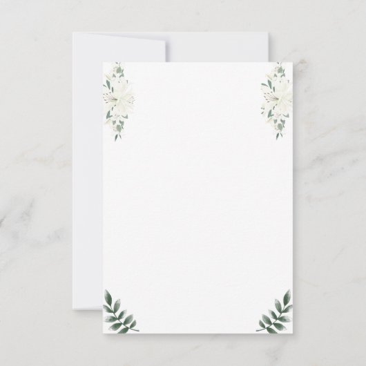 Christian Wedding RSVP Card with Cross (裏面)