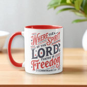 Christian - Where Spirt of God Freedom Patriotic マグカップ