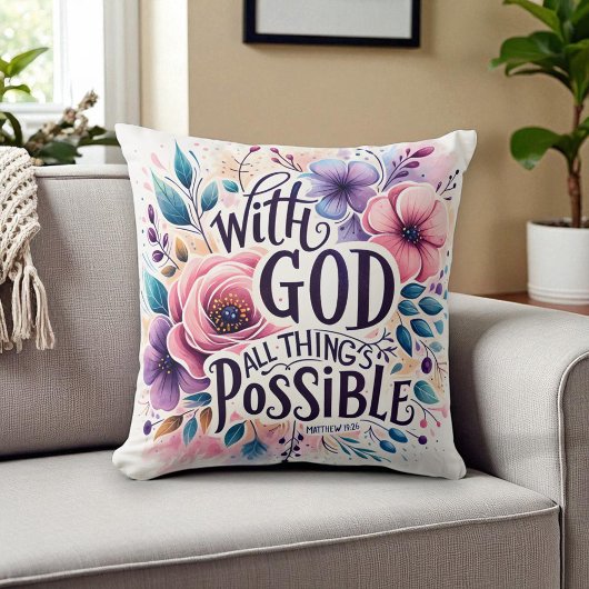 Christian - With God All Things are Possible クッション
