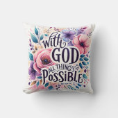 Christian - With God All Things are Possible クッション (正面)