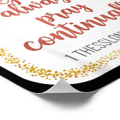 Christian Woman Bible Verse Rejoice Always Pray Co ポスター (角)