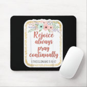 Christian Woman Bible Verse Rejoice Always Pray Co マウスパッド (マウス)