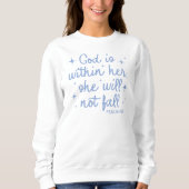 Christian Women Faith Bible Quote Sweatshirt スウェットシャツ (正面)