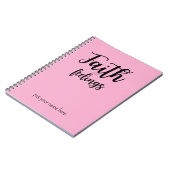 Christian Women Minimalist Faith Over Feelings  ノートブック (左側)