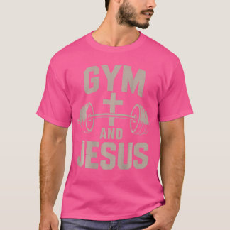 Christian Workout Gym Jesus Weight Lifting Men On  Tシャツ