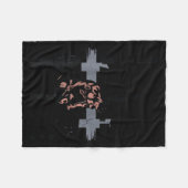 Christian Workout Jesus Christ Saved My Life Gym G フリースブランケット (正面(横))