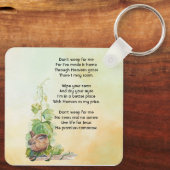 Christian Wren Bird Vineyard Memorial Keepsake キーホルダー (裏面)