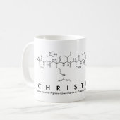 Christianaのペプチッド名前のマグ コーヒーマグカップ (正面左)