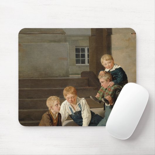 Christiansborgの前のサイコロを遊んでいる男の子 マウスパッド (マウス)