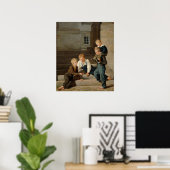 Christiansborg前遊の少年たちのサイコロ ポスター (ホームオフィス)